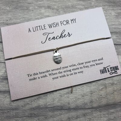 Regalo per l'insegnante, regalo per l'insegnante, regalo per la partenza dell'insegnante, regalo di fine semestre, braccialetto dell'amicizia, ricordo dell'insegnante, regalo personalizzato per l'insegnante teacher