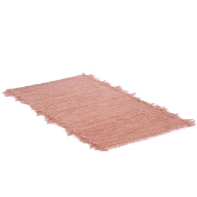 LINEN RUG MAIA - 150 x 200 cm - old pink