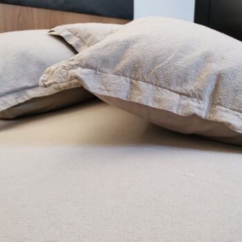 COLLECTION LINGE DE LIT SOFT LINEN - CAMEL - taie d'oreiller 80 x 80 cm 5