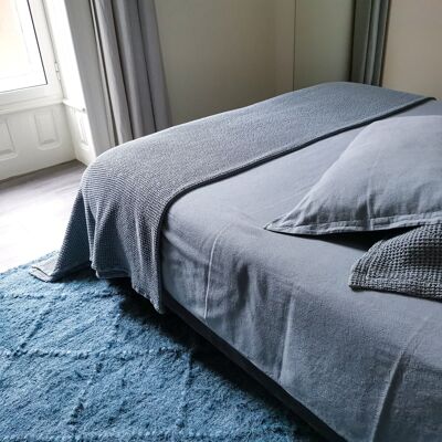 SOFT LINEN COLLEZIONE BIANCHERIA DA LETTO - BLU GHIACCIO - copripiumino 200 x 220 cm