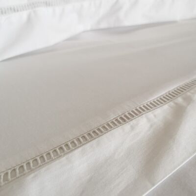 LINGE DE LIT EN COTON OURLET CREUX CLASSIQUE - BLANC - housse de couette 200 x 220 cm