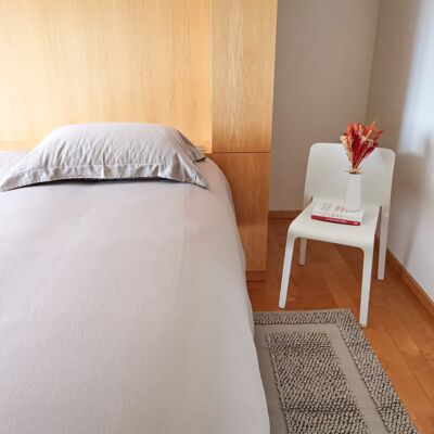 SOFT COTTON BED LINEN COLLECTION - NATURAL - pillow case 40 x 80 cm