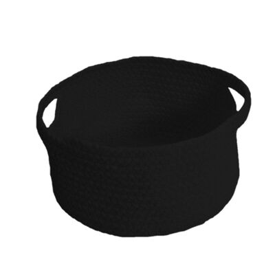 Basket with Handles - Black - Ø 21 | H: 11 cm