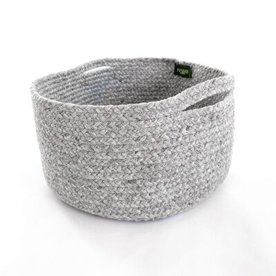 Basket with Handles - Gray - Ø 21 | H: 11 cm