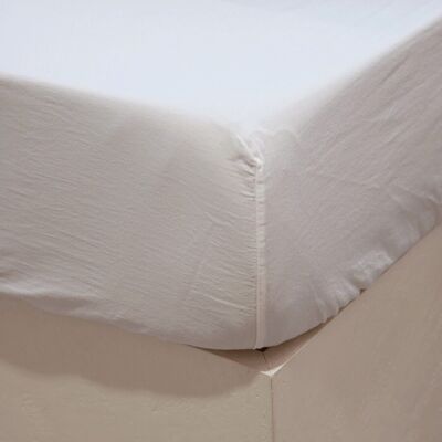 Fitted Sheet Organic Cotton - 160 x 200 x28 - White
