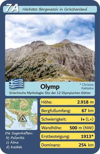 Jeux de cartes Wendel Montagnes d'Europe Trump Quartet Cadeau pour les alpinistes et les sportifs de plein air 3