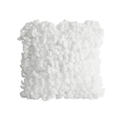 COUSSIN DÉCORATIF MOLEDO - 50 x 50 cm - Blanc