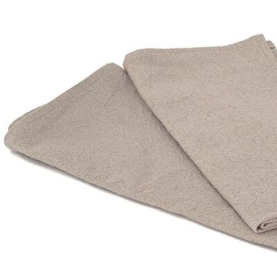 Serviette en Lin Doux - Chameau - Lot de 2