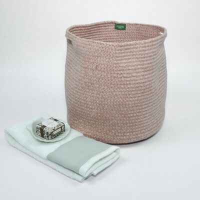 Basket with handles S, M and L - Rosé - Ø 25 | H: 22cm