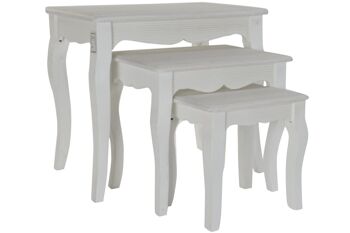 TABLE D'APPOINT SET 3 MDF BOIS 53X35X47 BLANC MB204794 1