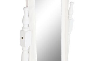 COIFFE MIROIR MDF MIROIR 50X50X157 BLANC MB204797 2