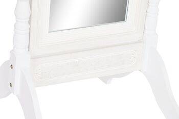 COIFFE MIROIR MDF MIROIR 50X50X157 BLANC MB204797 3