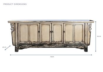 BUFFET ORME 174X40X65 CRÈME VIEILLI MB202784 6