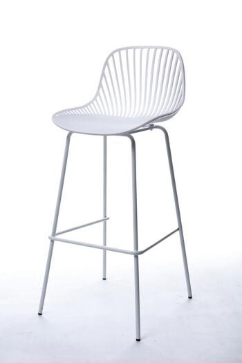 TABOURET MÉTAL PP 44X48X94 BLANC MB202787