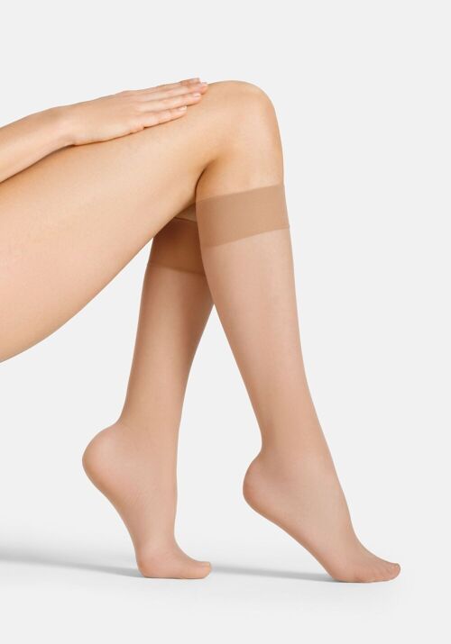 Women 3D premium Natural Knee-Highs 20 DEN 1p