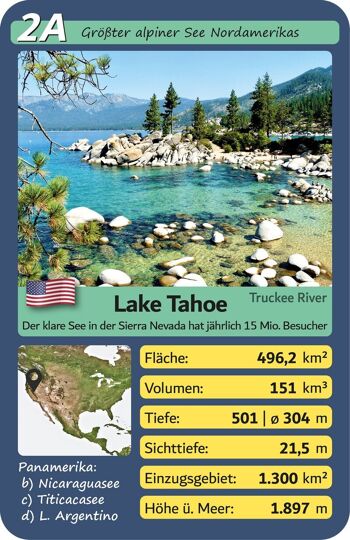 Wendels Kartenspiele Lakes Trumpf Quartet - 32 lacs fascinants dans le monde en comparaison 7