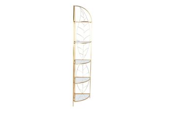 ÉTAGÈRE MÉTALLIQUE MIROIR 33X33X181,5 DORÉ MB202813 4