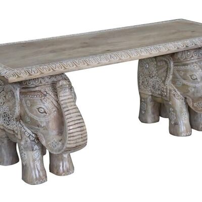 MANGO COUCHTISCH 120X50X46 WEIßER ELEFANT MB205729