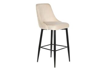 TABOURET METAL POLYESTER 51X56X110 BEIGE MB202992 1