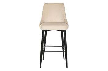 TABOURET METAL POLYESTER 51X56X110 BEIGE MB202992 5