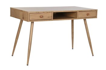 BUREAU METAL MDF 120X60X76 NATUREL MB203022 1