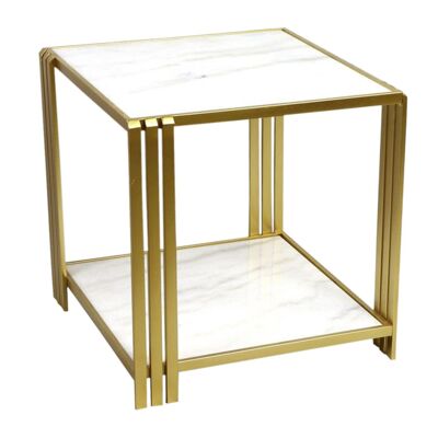 MARBLE METAL COFFEE TABLE 80X40X40 GOLDEN MB205750