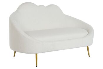 CANAPÉ MÉTAL POLYESTER 155X75X92 NUAGE BORREGUITO MB205760 6