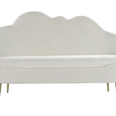 CANAPÉ MÉTAL POLYESTER 155X75X92 NUAGE BLANC MB205762