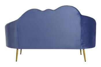 CANAPÉ MÉTAL POLYESTER 155X75X92 BLEU NUAGE MB205763 7