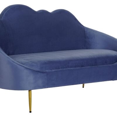 METALL-POLYESTER-SOFA 155X75X92 BLAU WOLKE MB205763