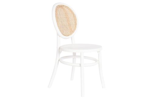 Silla Olmo Ratan 43X43X89 Rejilla Blanco MB205797