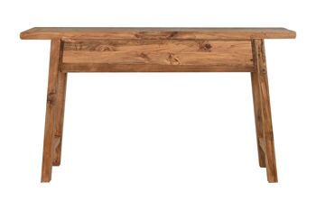 CONSOLE EN BOIS DE PIN RECYCLE 140X38X80 NATUREL MB201316 6