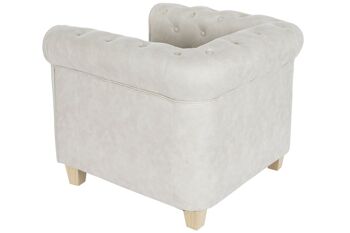 FAUTEUIL BOIS POLYESTER 80X80X70 CAPITONE MB205839 10