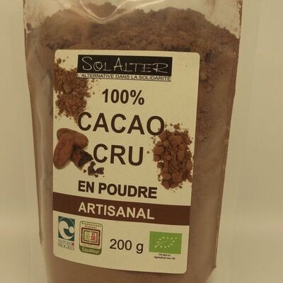 Cacao crudo artesanal en polvo
