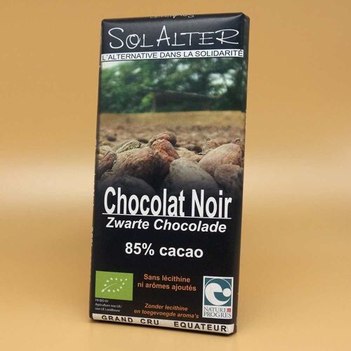 Chocolat noir 85% bio 80g