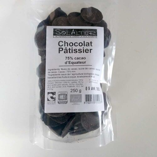 Chocolat noir de couverture - Pistoles