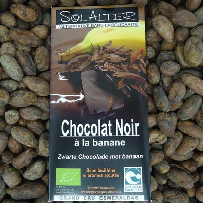 Chocolate negro con plátano