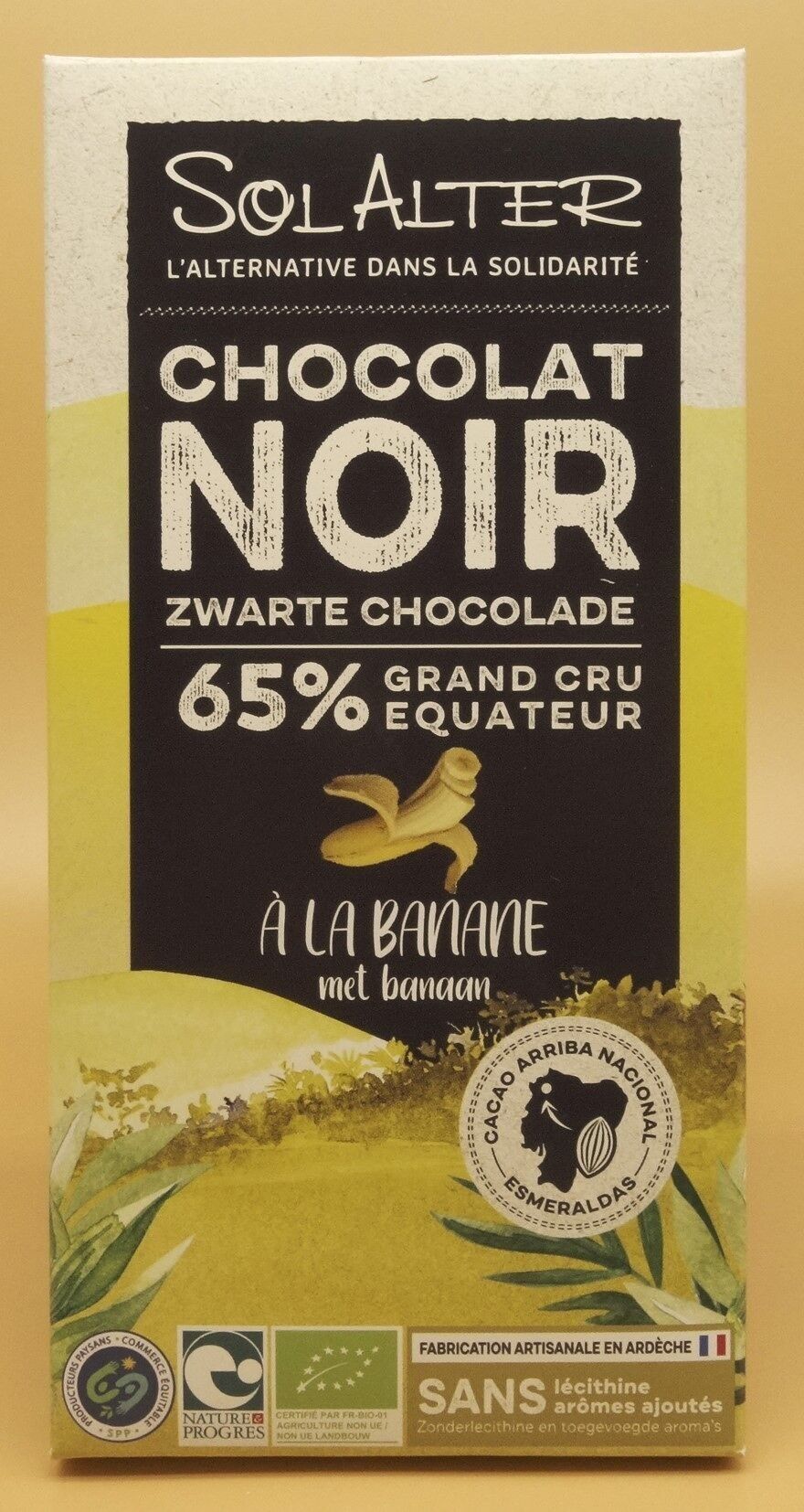 Cioccolato fondente alla banana