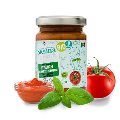 ITALIAN TOMATO SAUCE FOR BABIES - 100% ORGANIC AND NATURAL - FROM 8 MONTHS - 130G