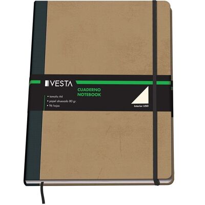 Cuaderno Nature con goma A4 96 hojas Liso