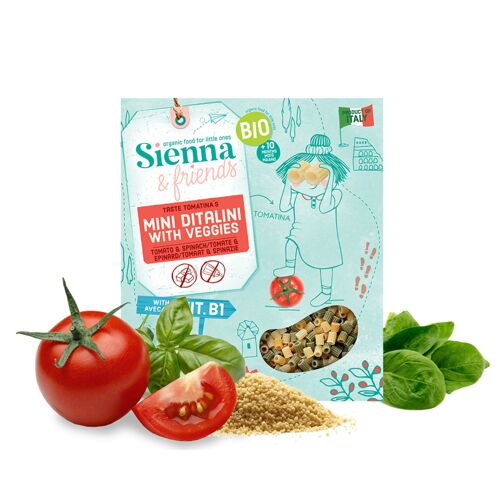 PÂTES BIO - MINI DITALINI AUX LÉGUMES - DÈS 10MOIS - 350G