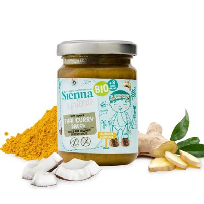THAI CURRY SAUCE FOR BABIES - 100% ORGANIC AND NATURAL - FROM 8 MONTHS - 130G