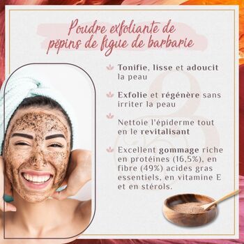 HUILE DE PÉPINS DE FIGUE DE BARBARIE BIO 15 ML + POUDRE EXFOLIANTE (30 GR) 5