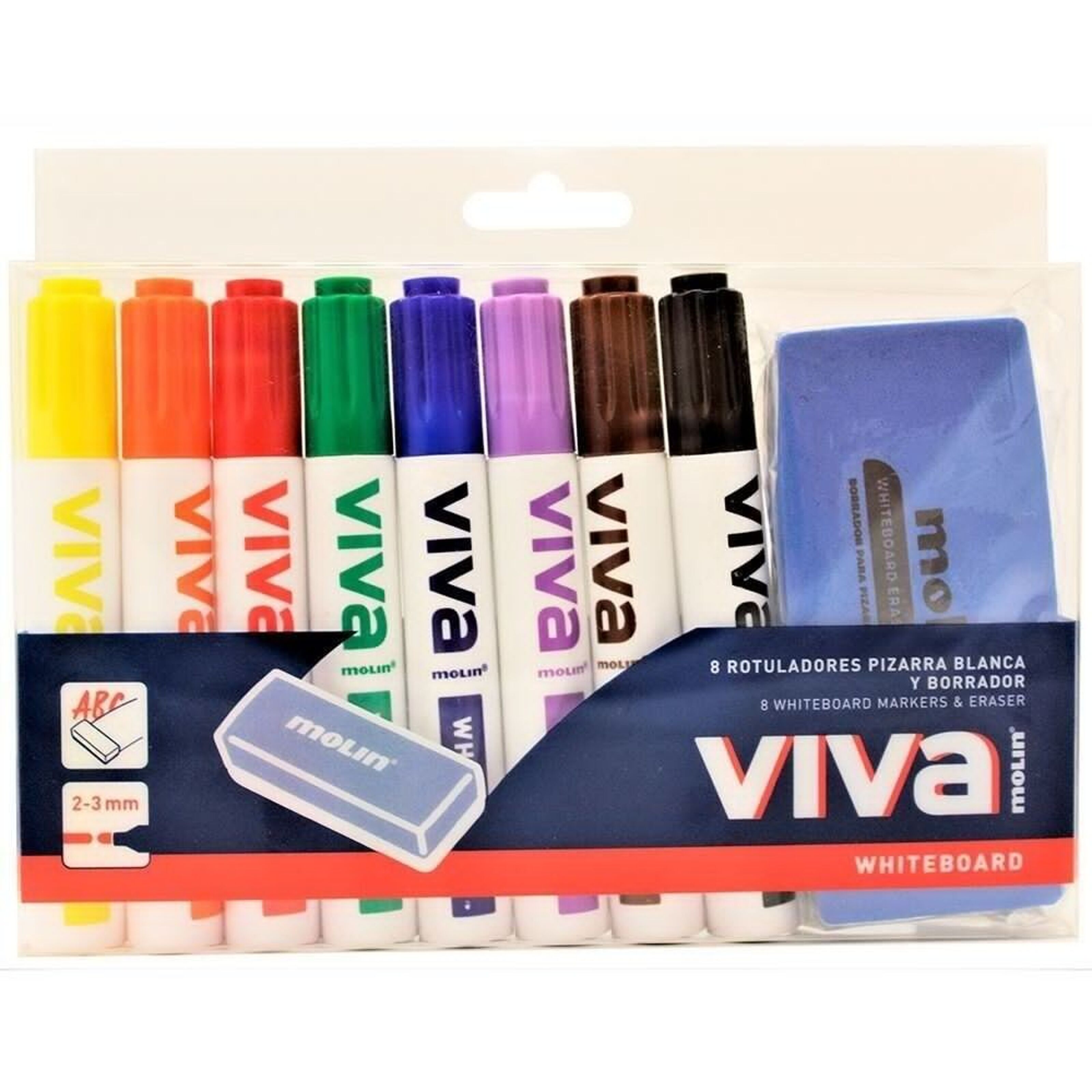 Buy wholesale Bag of 8 whiteboard markers and 1 Viva eraser