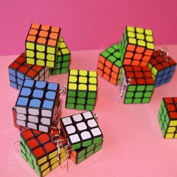 Boucles d'oreilles Cube Puzzle 3