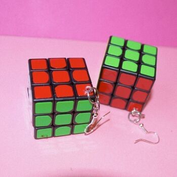 Boucles d'oreilles Cube Puzzle 4