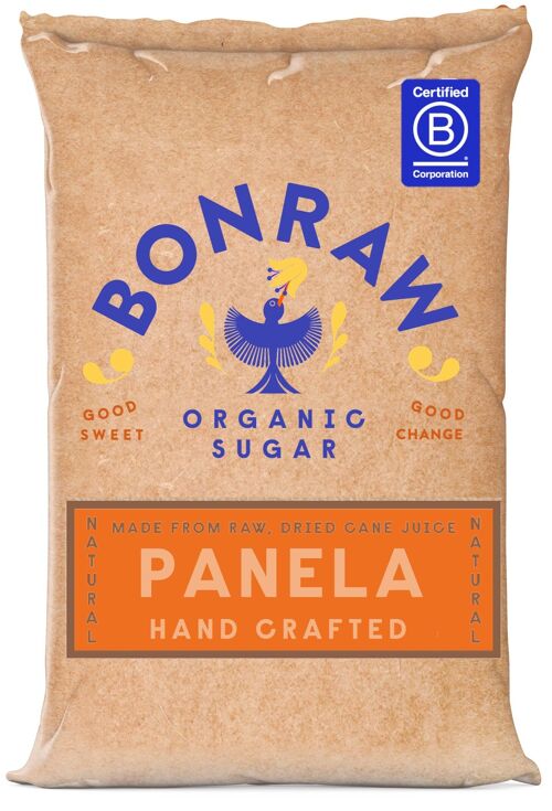 25kg Bulk Organic Panela Sugar Bulk | BONRAW Ideal for quality coffees, fermentation, chocolate making, bakes; cakes, cookies, breakfast goods, sauces.