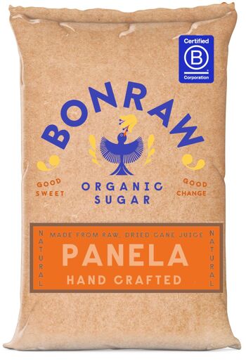 25 kg de sucre Panela biologique en vrac | BONRAW Idéal pour les cafés de qualité, la fermentation, la fabrication du chocolat, les pâtisseries ; gâteaux, biscuits, produits pour petit-déjeuner, sauces. 1