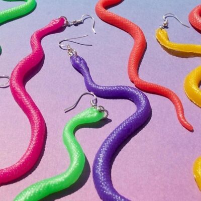 Orecchini serpente elastici