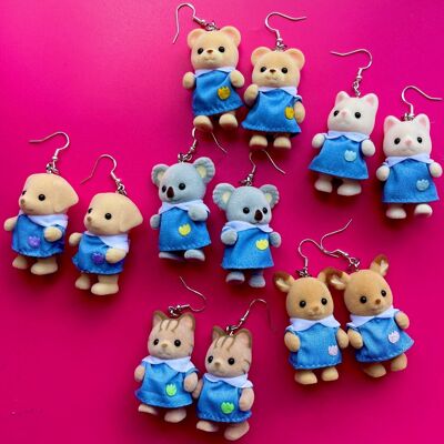 Boucles d'oreilles Sylvanian Families